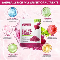 Poudre de Betterave Non-OGM OEM, Mélange Superalimentaire, Vente en Gros, Boisson Quotidienne Polyvalente, Cuisson, Bien-être, Complément Alimentaire Énergisant pour Adultes
