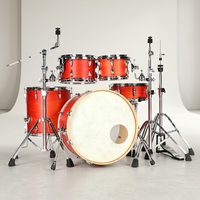 Kit de batterie acoustique de jazz professionnel 5 pièces avec caisse claire, en métal robuste et réglable, pour la scène