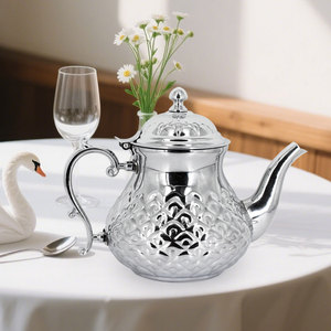 Classic Middle Eastern Style Malachite Pattern Pour Over Coffee Kettle Arabian Coffee Pot 201 Stainless Steel Moroccan <b>Tea</b> Pots - Product Image 2