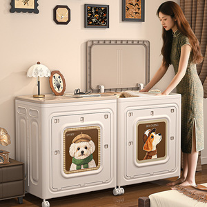 Clothing Organizer <b>Storage</b> <b>Box</b> Large Capacity Flip Top <b>Folding</b> Rectangle Plastic Household Clothes <b>Storage</b> Cabinet - Product Image 1