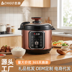 Chigo Electric Pressure Cooker 5L Multifunctional Smart One Touch Operation Timer Cooking Appliance - Product Image 2