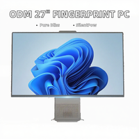 Komputer All-in-One 27 Inci AIO PC Intel Core I5 Generasi ke-7 16GB DDR3 512GB SSD Windows 10 Monitor IPS LED Meja Bisnis