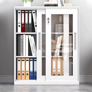 Nhà Máy Moveable Thép Tổ Chức 2-Cửa Có Thể Khóa Kim Loại Thủy Tinh Lưu Trữ Hồ Sơ Tủ Cho Nhà Bếp & Phòng Khách Hiển Thị - Product Image 5