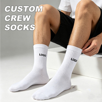 Chaussettes de sport personnalisées de qualité supérieure, chaussettes de fitness rembourrées, chaussettes de sport à soutien flexible, logo personnalisé pour l'entraînement et l'exercice