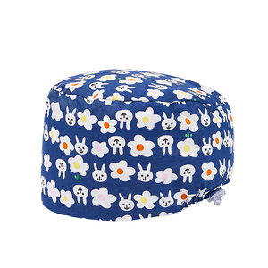 Cuffia chirurgica unisex in cotone tinta unita con logo regolabile, per medici e infermieri, copricapo medico per capelli. - Product Image 2