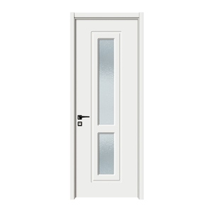 Đẹp Frosted <span class=keywords><strong>Glass</strong></span> Nội Thất Rắn Gỗ Trắng Nội Bộ Cửa Cho Phòng Tắm - Product Image 2