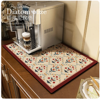 Tapis de décoration intérieure de luxe Tapis avec logo personnalisé Tapis de cafetière facile à nettoyer pour comptoirs