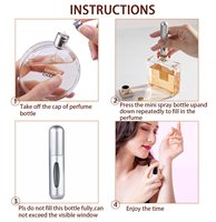 Atomiseur de parfum portable 5ml 10ml, mini flacon de voyage rechargeable vide avec pompe à parfum