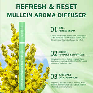 SEFUDUN Diffusore di Aromi al Verbasco - Inalatore Erboristico Calmante con Menta e Timo - Strumento di Rilassamento 100% Naturale, 600 Utilizzi - Product Image 2