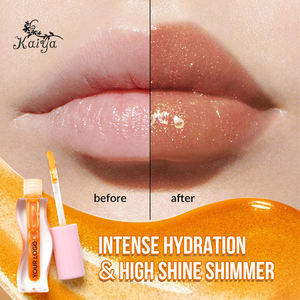 Logotipo personalizado labios regordetes cosmético vegano Ultra humedad claro nutre el tratamiento de labios brillante calmar la sequedad brillo miel aceite de labios - Product Image 4