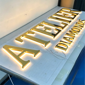 Enseigne lumineuse LED 3D personnalisée pour salon de beauté, nom de l'entreprise, lettres métalliques rétroéclairées pour mur d'entreprise, enseigne lumineuse LED illuminée - Product Image 3