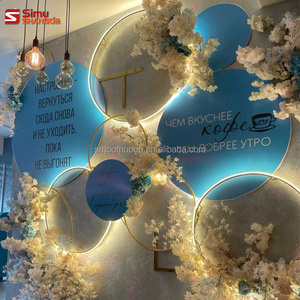 ฉากหลังงานแต่งงานดีไซน์ใหม่พร้อมไฟ LED รูปพระจันทร์ - Product Image 5