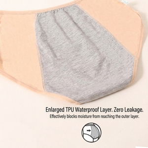 Culotte menstruelle confortable, respirante, anti-fuite, 3 couches, taille haute, fine, pour flux abondant, grande taille 8XL, usage quotidien - Product Image 3