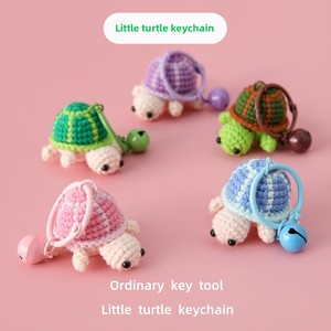Llavero Artesanal Colorido con Luz, Lindo Tortuga de Hilo de Ganchillo con Acabado Tejido, Producto Decorativo Suave - Product Image 5