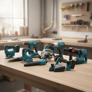 Ensemble d'outils électriques 15 en 1, 15 kits d'outils électriques au lithium, marteau, meuleuse d'angle <span class=keywords><strong>pour</strong></span> le bricolage et la construction - Product Image 1