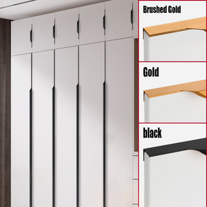 Factory Direct-sale Italian-style Aluminum Handle Wardrobe Cabinet Bedside Table Drawer Thumb Pull Handle - Product Image 4
