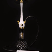 Chicha en bois classique 24 carats en or, chicha de luxe, chicha portable tendance, tabac à fumer, chicha en bois colorée, en stock