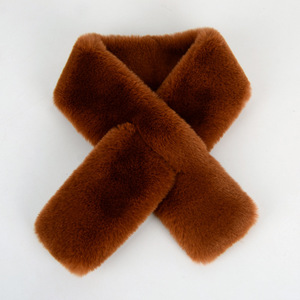 Automne et hiver femme lapin fourrure imprimé léopard écharpe chaud hiver accessoire - Product Image 3