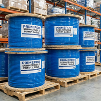 PRIMEPRO Hochleistungs-Tauchpumpenkabel 3-adrig Flach/Rund Flexibles Gummikabel für Tiefbrunnen & Bewässerungssysteme 600V IP68