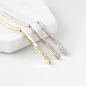 Basic Simple Style Stainless Steel 18K Gold Color Plated A to Z Name Letter Pendant necklace