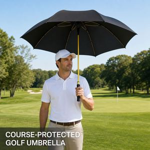 Parapluie droit semi-automatique de 27 pouces avec poignée longue en EVA, 8 baleines, personnalisable, vente en gros - Product Image 1