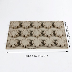 DIY Decoration 15-Compartment Petal Cookie Cake <b>Silicone</b> <b>Baking</b> Mold - Product Image 6