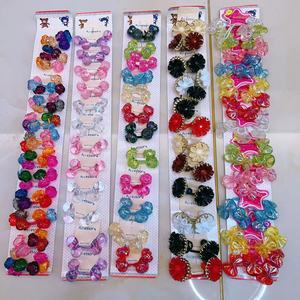 Mylulu 12 Pièces Élastiques à <span class=keywords><strong>Cheveux</strong></span> Perles Doubles et Boules Colorées pour Filles, Accessoires pour <span class=keywords><strong>Cheveux</strong></span> Élastiques pour Bébé et Tout-Petit - Product Image 3