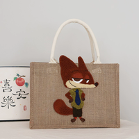 Sac de plage en toile de jute personnalisé avec motif créatif DIY, sac de shopping en lin, sac de plage résistant, logo imprimé, sac personnalisé