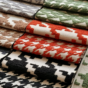 Đồng Bằng Và Mẫu Vải <span class=keywords><strong>Sofa</strong></span> Vải Houndstooth Vải Màu Đen Và Trắng - Product Image 2
