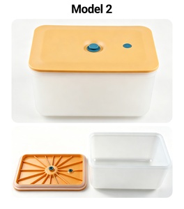 Caja de Alimentos Apilable y Sellada al Vacío, Contenedor Transparente para Alimentos con Bomba de Vacío para Almacenamiento de Granos, Frutos Secos y Carne en la Despensa - Product Image 1