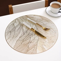 Nouveau Set de Table Circulaire en PVC Minimaliste Moderne, Résistant à la Chaleur, Centre de Table Familial, Design Haut de Gamme Luxe Léger