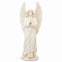 Statue d'ange priant en résine faite à la main, motif pierre, grande taille, ornement de jardin, décoration de cour