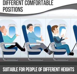 Organisateur de voyage essentiel en nylon, hamac pour les pieds pour bureau, longs trajets en avion, accessoires de siège et de bagages, indispensables pour le confort - Product Image 3