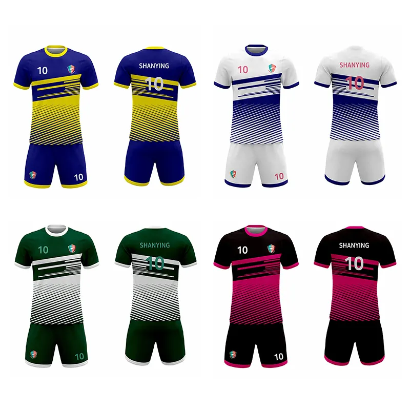 Custom New Design High Quality Factory Original Football Uniform Kit Full Set 2022 Hot Clubs Quality Men Soccer Wear