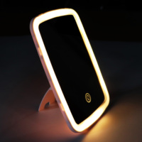 Hot Selling led Portable Beauty Desktop Touch Screen Makeup Mirror With Led Light Smart Plane Mirror with Best Quality