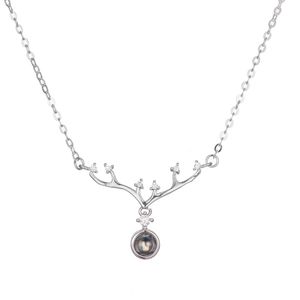 LT-680 Qixi Festival Douyin's Same Style 'I'm You All Way' Collier en argent pur pour femmes 100 langues Fine Pendentif Colliers - Product Image 5