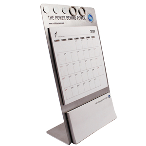 Hoge Kwaliteit Deluxe Metalen Bureau Kalender Custom Logo Draaide Draaibare Fabriek Vervaardigd Op Maat Metalen Ambachten Cadeau - Product Image 5