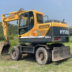 Excavatrice sur pneus Hyundai 150 d'occasion de haute qualité R150-7 R150w-9 R150w-7 R150-9s avec moteur Cummins bon composant de base de Corée - Product Image 1