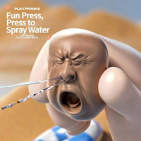 Pistolet à eau en caoutchouc souple en forme de visage gueuleur pour enfants et adultes – Jouet anti-stress et farce pour jeux en extérieur