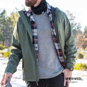 CELINNE Ropa Térmica, Camiseta de Manga Larga para Hombre, Capa Base Transpirable de Lana Merino de Peso Medio - Product Image 4