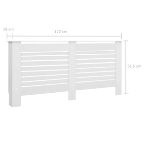 Cubierta de <span class=keywords><strong>radiador</strong></span> blanca Extra <span class=keywords><strong>grande</strong></span> de 172x19x81,5 cm para armario, muebles de madera modernos de alta calidad para el hogar, sala de estar y dormitorio - Product Image 5