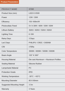 Réverbère solaire de la grande capacité LED d'illumination élevée de 400 watts pour l'éclairage extérieur - Product Image 4