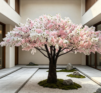 Arbre de cerisier japonais artificiel sur mesure de grande taille pour la décoration intérieure de café et de restaurant