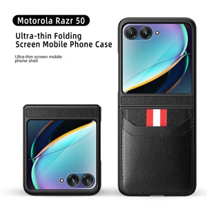 Funda para Motorola Razr 50 [Cuero con Textura de Litchi], Cubierta Protectora Delgada con Ranura para Tarjetas, Carcasa Protectora Ligera y Delgada - Product Image 4