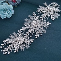 Accessoires de mode en alliage, fleurs 3D en cristal, strass, coiffure de mariage pour vêtements, robes de soirée et de mariée