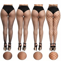Offre Spéciale Sexy Logo personnalisé impression taille haute carnaval évider maille résille collants bas