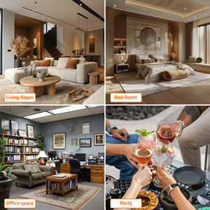Luxstar New LCD Electric <strong>Fireplace</strong> Insert Hot Sale Indoor Household Screen LED <strong>Light</strong> Real <strong>Flame</strong> <strong>Effect</strong> Modern <strong>for</strong> Hotels - Product Image 5