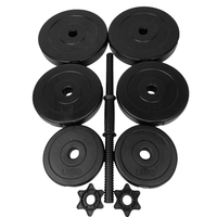 Haltères Fitness poids sans bpa 15kg, en plastique réglable, ensemble de haltères