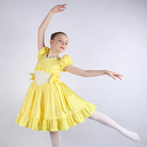Robe de princesse jaune pour filles, costume de cosplay d'Halloween pour enfants, robe de fête d'anniversaire pour enfants - Product Image 3