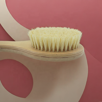 2024 Logo personnalisé disponible en bois de hêtre naturel Sisal poils de cactus brosse en bois de hêtre brosse de bain en sisal